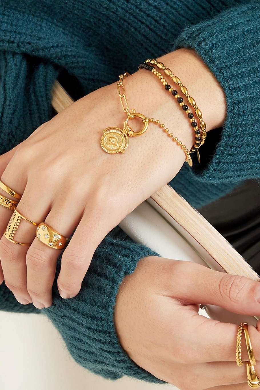 Armband Nadia Goud kleur Stainless Steel Afbeelding2